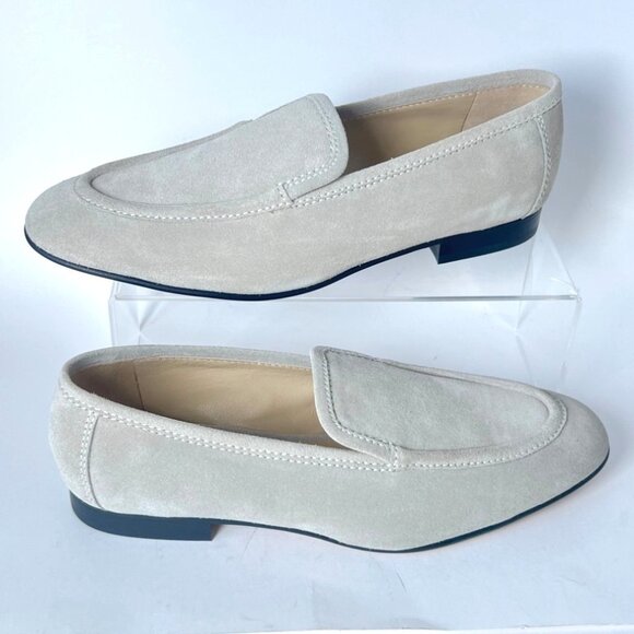 Le Monde Beryl Lo Boy Loafers Suede Stone Slip-On Womens Shoes Size IT38 US8 - Picture 1 of 10